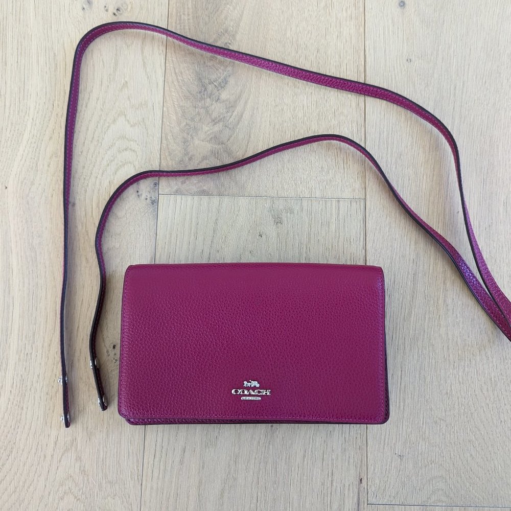 Coach Crossbody Clutch in Raspberry